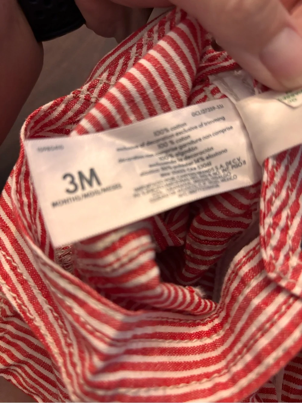 OshKosh B'gosh Red and White Striped Baby Overalls 100% cotton